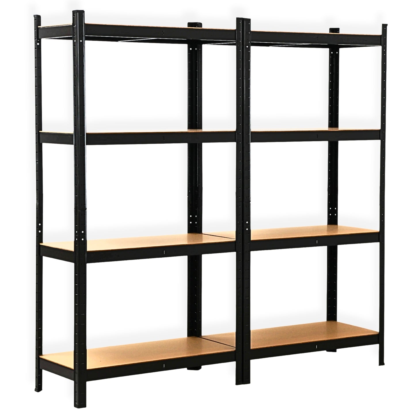ETAGERE METAL CHARGES LOURDES DOUBLE MODULABLE L210xP40xH150 CM NOIR