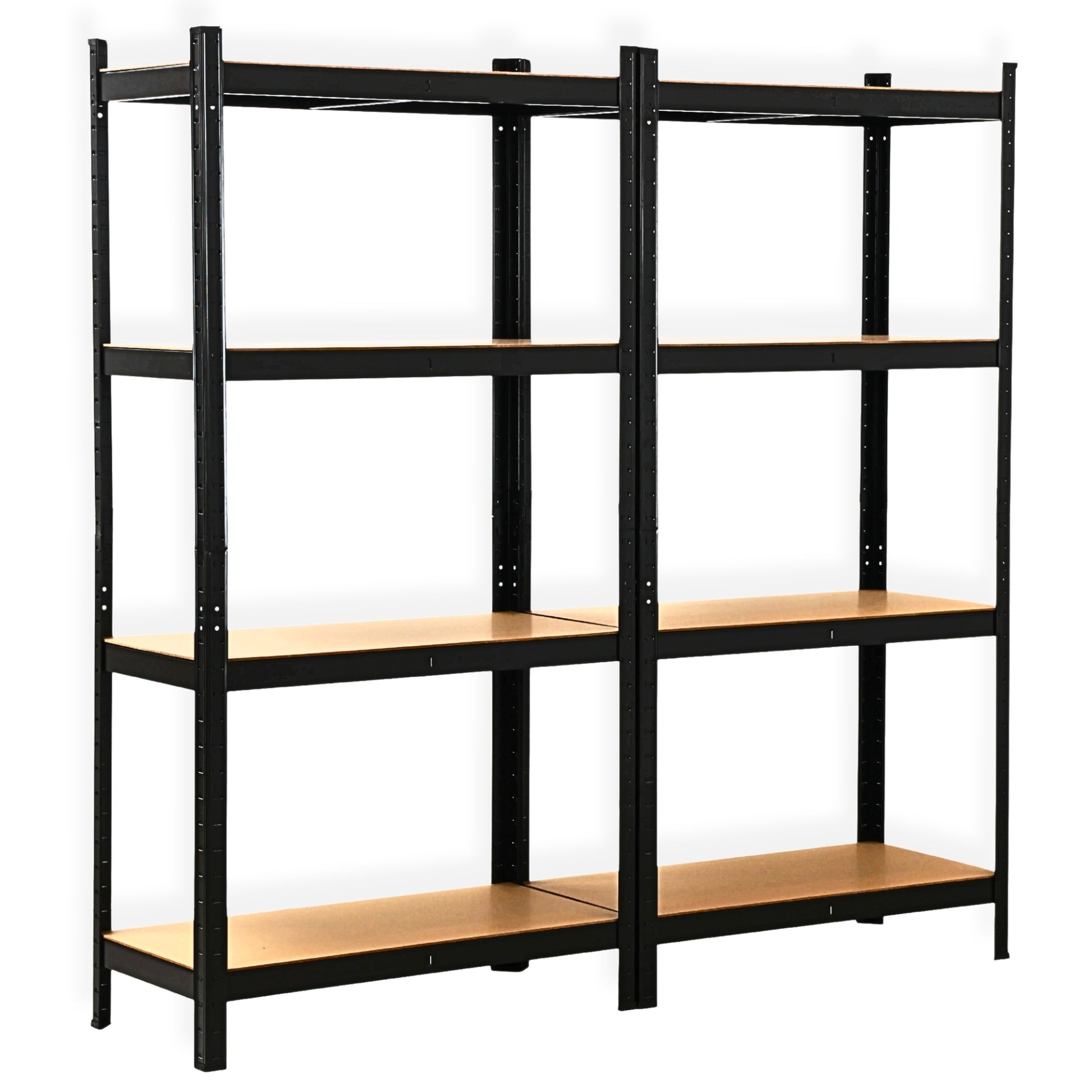 ETAGERE METAL CHARGES LOURDES DOUBLE MODULABLE L210xP40xH150 CM NOIR