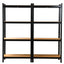 ETAGERE METAL CHARGES LOURDES DOUBLE MODULABLE L210xP40xH150 CM NOIR (1)