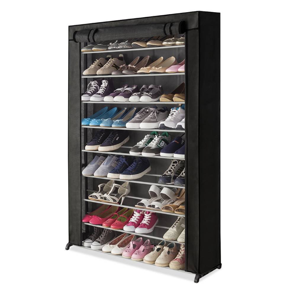 ÉTAGÈRE À CHAUSSURES 50 PAIRES AVEC HOUSSE & ÉTAGÈRE À CHAUSSURES 50 PAIRES AVEC HOUSSE NOIRE