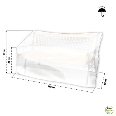 HOUSSE BANC DE JARDIN PLASTIQUE BLANC (1)