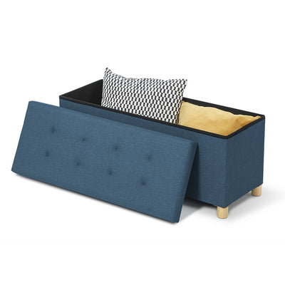 BANQUETTE COFFRE AVEC PIEDS (1) & BANQUETTE COFFRE AVEC PIEDS BLEU CANARD 100 CM (3)