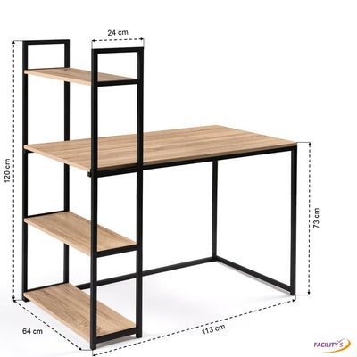 BUREAU MEMPHIS AVEC ÉTAGÈRES (1)